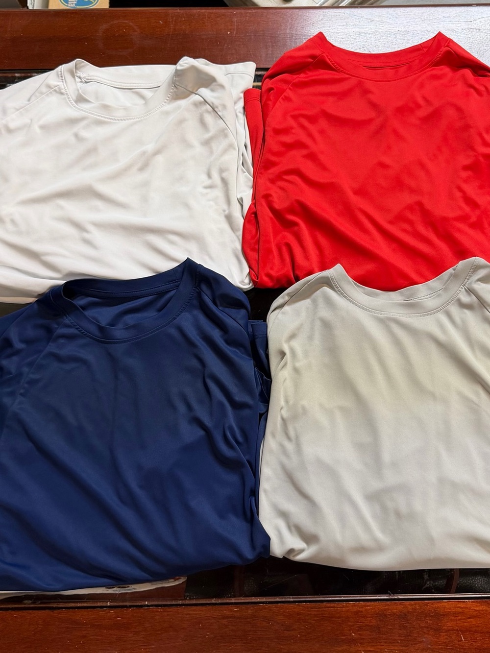 Under shirts for layering - Red, Navy, and Light Gray - Pack